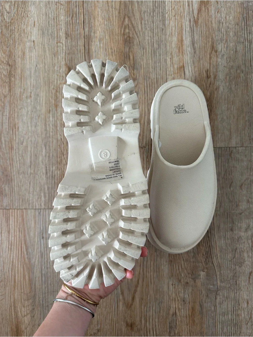 wild fable Cream Chunky Platform Clog Mules - Picture 3 of 5